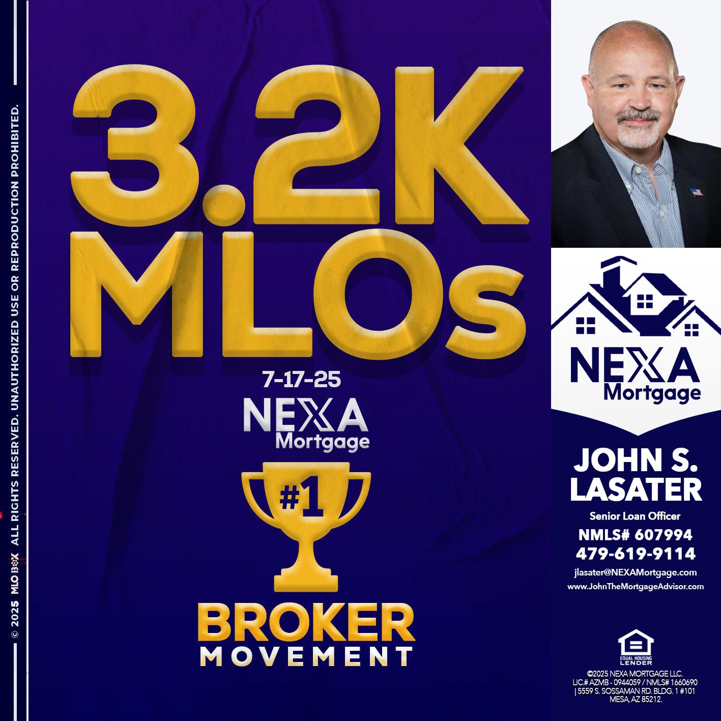 3.2K MLOs - John S. Lasater -Mortgage Loan Originator