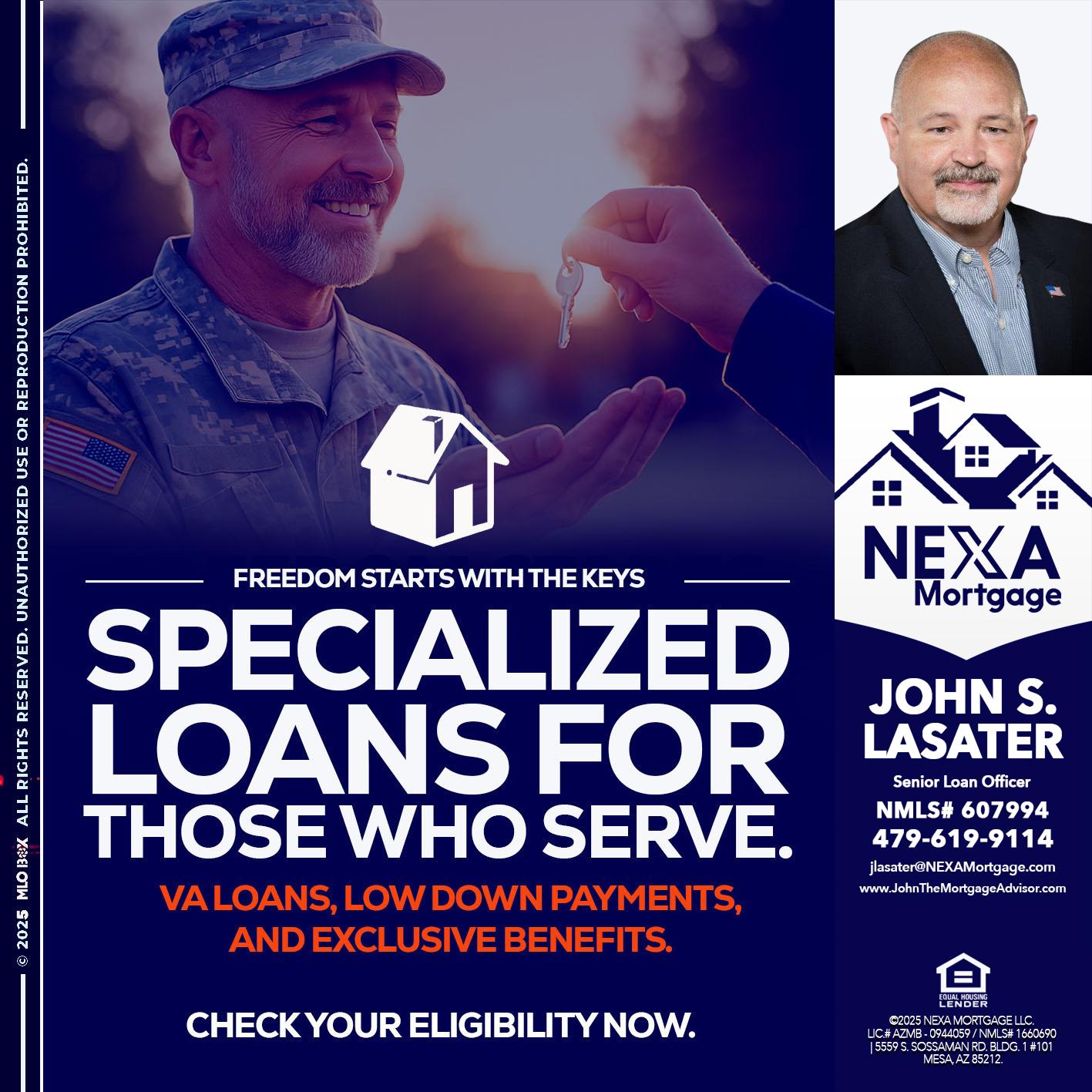 SPECIALIZED LOANS - John S. Lasater -Mortgage Loan Originator